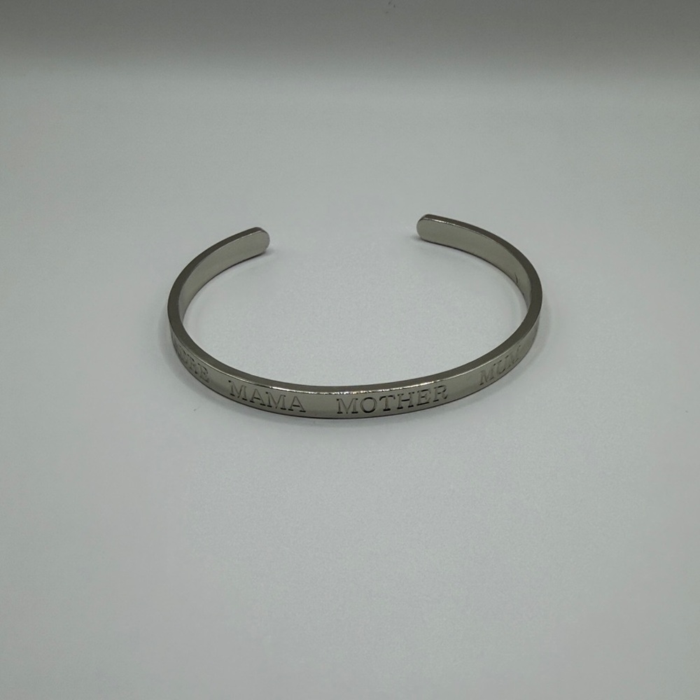 Talbots Silver Mother Engraved Bracelet
